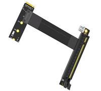 NGFFs NVMe M To PCIE X16 Graphics Card Extension Cable Turn 90 Angled 16X Risers Card Adapter GPU Cable M Converters