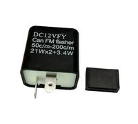 NGFPQQDDT 1PCS/2PCS Motorcycle Bike LED Indicator Flasher 2 Pin Relay Adjustable Flashing Rate(1Pcs Black)