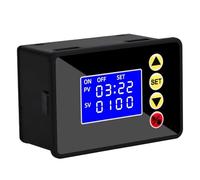 NGFPQQDDT Programmable Digital Timer Switch Relay Control DC 12V 24V AC 110V 220V Time Controller Delay Relay Cycle On/Off(DC 12V)