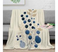 NGGADIWEG 3D Printed Blueberry branches Sofa Throw Microfiber Warm Cosy Bedding Soft Modern botanical art Couch Blanket for Parents Grandparents Family Members 40x50inch(100x130cm)