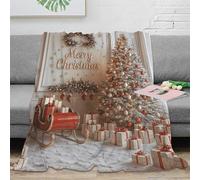 NGGADIWEG 3D Printed Christmas decor Soft Throw Microfiber Soft Cosy Bedding Warm Classic holiday Thermal Blanket Machine Washable No Shedding for Men Women Couples 60x80inch(150x200cm)