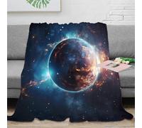 NGGADIWEG 3D Printed Cosmic planet Blanket Microfiber Soft Warm Bedding Durable Space nebula art Cosy Throw Premium Gift for Parents Grandparents Family Members 60x80inch(150x200cm)