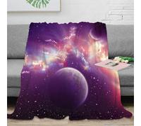 NGGADIWEG 3D Printed Cosmic planets Bedding Throw Microfiber Warm Cosy Bedding Soft Galactic space art All Season Blanket No Shedding for Students Teens Office Workers Gamers 60x80inch(150x200cm)