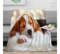 NGGADIWEG 3D Printed Cute puppy sleeping Nap Blanket Microfiber Ultra Soft Warm Bedding Cozy pet comfort All Season Blanket for Christmas Thanksgiving Holiday Gifting 70×80inch(180x200cm)
