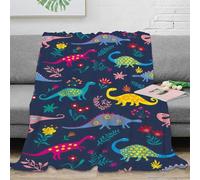 NGGADIWEG 3D Printed Dinosaurs Bedding Throw Microfiber Warm Cosy Bedding Soft Colorful cartoon All Season Blanket No Shedding for Students Teens Office Workers Gamers 70×80inch(180x200cm)