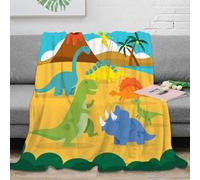 NGGADIWEG 3D Printed Dinosaurs cartoon Cosy Throw Microfiber Ultra Soft Warm Bedding Colorful kids Nap Blanket Lightweight Machine Washable for University Students Dorm Dwellers 60x80inch(150x200cm)