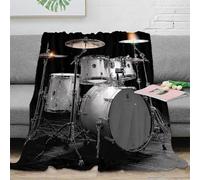NGGADIWEG 3D Printed drum set Soft Throw Microfiber Soft Cosy Bedding Warm modern rock Thermal Blanket for Housewarming New Homeowners 80×90inch(200x230cm)