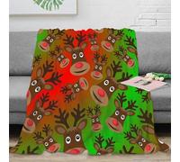 NGGADIWEG 3D Printed faces pattern Cosy Throw Microfiber Ultra Soft Warm Bedding Cartoon festive Nap Blanket Lightweight Machine Washable for Homeowners Renters Families 40x50inch(100x130cm)