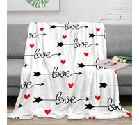 NGGADIWEG 3D Printed love arrows Couch Blanket Microfiber Warm Soft Bedding Lightweight hand drawn Cozy Throw Blanket Wrinkle Resistant Non Pilling for Homeowners Renters Adults 80×90inch(200x230cm)