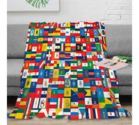 NGGADIWEG 3D Printed National flags Bedding Blanket Microfiber Warm Soft Bedding Cosy Cultural diversity Couch Blanket for New Homeowners Housewarming Guests 40x50inch(100x130cm)