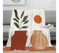 NGGADIWEG 3D Printed plant decor Bed Throw Microfiber Ultra Soft Warm Bedding modern minimalist Thermal Blanket Breathable All Season for Dorm Dwellers University Students Teens 80×90inch(200x230cm)