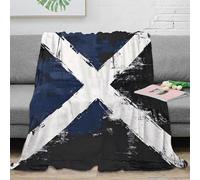 NGGADIWEG 3D Printed Scottish flag design Sofa Throw Microfiber Ultra Soft Warm Bedding abstract art Bed Throw Luxurious Gift for Parents Grandparents Family Members 70×80inch(180x200cm)