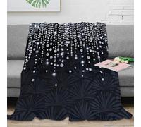 NGGADIWEG 3D Printed Sparkling drops Cosy Throw Microfiber Soft Warm Bedding Breathable Modern glitter design Nap Blanket Lightweight All Season for Office Workers Teens Adults 40x50inch(100x130cm)