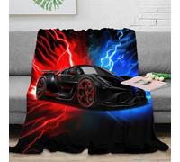 NGGADIWEG 3D Printed sports-car-dynamic Couch Blanket Microfiber Warm Soft Bedding Lightweight electric-racing Cozy Throw Blanket Luxurious Gift for Wedding Anniversary Newlyweds 40x50inch(100x130cm)
