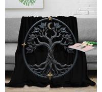 NGGADIWEG 3D Printed Tree of Life Home Blanket Microfiber Ultra Soft Warm Bedding Mythical fantasy art Fluffy Blanket Anti Static for Teens Students Renters Apartment Dwellers 70×80inch(180x200cm)