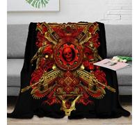 NGGADIWEG 3D Printed war-themed-art Blanket Microfiber Warm Soft Bedding Cosy fantasy-gothic Lounge Throw Premium Gift for Anniversary Wedding Birthday Celebrations 40x50inch(100x130cm)