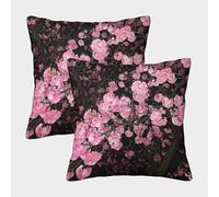 NGGADIWEG Cartoon Cherry Blossom Pattern 3D Printed Pillowcase for Kids Teens Adults Soft Breathable Machine Washable Multi Purpose Pillow Cover 40x40cm