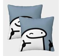 NGGADIWEG Happy Line People 3D Printed Pillowcase for Sleeping Resting Soft Breathable Machine Washable Comfortable Pillow Cover Daily Use 50x50cm