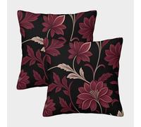 NGGADIWEG Retro Little Flower 3D Printed Pillowcase for Travellers Backpackers Soft Breathable Machine Washable Portable Cover 45x45cm