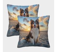 NGGADIWEG Tibetan Mastiff 3D Printed Pillow Covers Home Decorative Personalise Square Throw Pillowcase 2 Pieces for Kids Women Men Teen Girls Boys Gifts 40x40cm