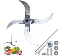 NGIFREIOO Household Farming Grass Shredder Knife Blades,Adjustable Diameter Vegetable Shredder Set, with 12 Mounting Holes,Easy to Use Home Grass Cutter.(1)