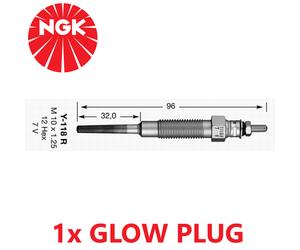 NGK 2187 Metal 7V 8A 0.2 Ohm Diesel Engine Heater Glow Plug Y-118R