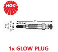 NGK 2728 Metal 23V 4A 1.1 Ohm Diesel Engine Heater Glow Plug Y-181T
