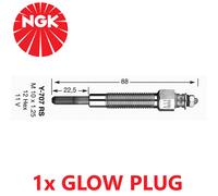 NGK Y-707RS / Y707RS / 4937 Sheathed Glow Plug Pack of 3