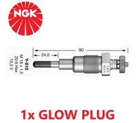 NGK Glow Plug Set Y-810 (6929) - 4x Metal Diesel Heater 10.5V 9.5A 1.1 Ohm