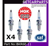 NGK Copper Core Spark Plug - BKR6E-11 x 4 For Mitsubishi Lancer 2004 - 2008 1.6L