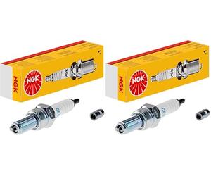NGK CR8E Spark Plug - White/silver (Pack of 2)