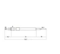 NGK CZ304 Glow Plug M8 x 1.0 Thread Size 7V Voltage 8mm Spanner Size OE Quality