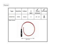 NGK EBONITE CONNECTOR TUBE STRAIGHT BLACK (50 CMM LEAD) (NO. 8393)