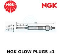 Glow Plugs Set 4x fits ROVER 220 RF 2.0D 95 to 00 NGK Genuine Quality Guaranteed