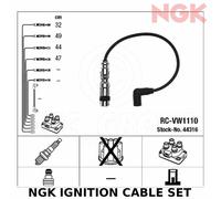 NGK Ignition Cable Set (HT Leads) - Stk No: 44316, Part No: RC-VW1110
