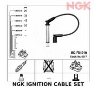 NGK Ignition Cable Set (HT Leads) - Stk No: 6317, Part No: RC-FD1210