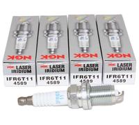 NGK Laser Iridium Spark Plugs [x4] IFR6T11 (4589)