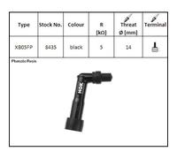 NGK XB05FP Spark Plug Lead Nozzle Attachment Black (Spare Part)