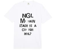 NGL My Yarn Stash is A Cry for Help Crafter Comfort Colors Adult Heavyweight T-Shirt