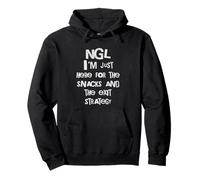 NGL Snacks Exit Strategy Funny Introvert Humor Pullover Hoodie