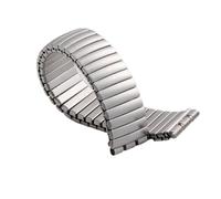 NGNKMPMCTK 17mm 19mm 20mm Stainess Steel Metal Elastic Wrist Band for Swatch Watch Stretch Expansion Strap Men's Women Replacement Bracelet Uhrenarmband(Silver-Matte_17mm)