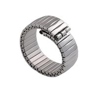 NGNKMPMCTK 17mm 19mm 20mm Stainess Steel Metal Elastic Wrist Band for Swatch Watch Stretch Expansion Strap Men's Women Replacement Bracelet Uhrenarmband(Silver-Polished_20mm)