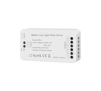 ngnsky Matter Smart High Power LED Light Strip Controller Works with Homekit & Alexa,Voice Control, 12V-24V/ 25A 600W (RGBCW)