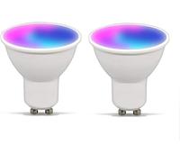 ngnsky Tuya Bluetooth Smart LED Light Bulbs GU10 RGBCW, Music Sync Color Changing,with App Control for Living Room, Party,2PACK.