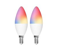 ngnsky Zigbee E14 Smart RGBCW Candle Bulb Works with Alexa, App and Voice Control,ZigBee Hub Required,5W (2 Packs)