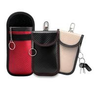 NGOKPYD 3 Pack Faraday Pouch for Car Keys | Carbon Fiber Signal Blocking Pouch | Keyless Entry Car Keys Case | RFID Blocker Bag for Car Security | Anti-Theft Remote Entry Keyless Protect (Medium)
