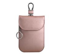 NGOKPYD Faraday Pouch for Car Keys | Carbon Fiber Signal Blocking Pouch | Keyless Entry Car Keys Case | RFID Blocker Bag for Car Security | Anti-Theft Remote Entry Keyless Protect (S,Rose gold)