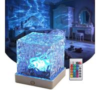 NGOKPYD Ocean Light Luminorthe Cube Lamp Northern Lights Projector, Night Light with Remote Control, 16 Colors & 30 Modes Wave Night Light(16 Colours)