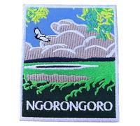 Ngorongoro Conservation Tanzania Patch (3.5 Inch) Iron-on/Sew-on Badge Travel Souvenir Africa Vacation Emblem Backpack, Luggage, Gift Patches