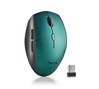 NGS Bee Blue Ergonomic Wireless Mouse with 5 Silent Buttons and Scroll Wheel, 2.4 GHz Wireless Connection, Special for Right-Handed, Adjustable DPI, Blue